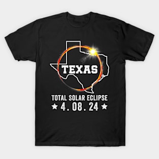 Texas Total Solar Eclipse April 8 2024 Texas Solar Eclipse T-Shirt